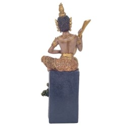 ORIGEN Home Decor Figura Buda Músico Budas | Figura de Buda Dorado - 35x12x9cm