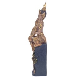 ORIGEN Home Decor Figura Buda Músico Budas | Figura de Buda Dorado - 35x12x9cm