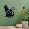 ORIGEN Home Decor Adorno Pared Gato Apliques Metal | Aplique Metal Negro - 32x26x1cm