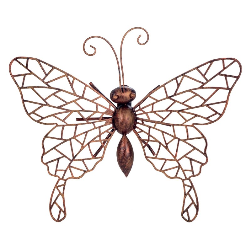 ORIGEN Home Decor Adorno Pared Mariposa Apliques Metal | Aplique Metal Dorado - 4x26x22cm