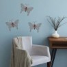 ORIGEN Home Decor Adorno Pared Mariposa Apliques Metal | Aplique Metal Dorado - 4x26x22cm