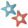 ORIGEN Home Decor - Candelabro estrella mar Pack 2 Unidades Decoracion | Jarrones Y Portavelas Azul|Rojo - 6x16x16