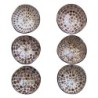 ORIGEN Home Decor Bowl 6 U Bandejas | Cuenco Bol Marrón Redondo - 6x14x14cm