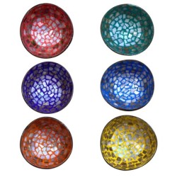 ORIGEN Home Decor Bowl 6 U Bandejas | Cuenco Bol Multicolor Redondo - 6x14x14cm