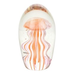 ORIGEN Home Decor - Pisapapel medusa  Regalo | Pisapapeles Naranja - 13x8x8 cm