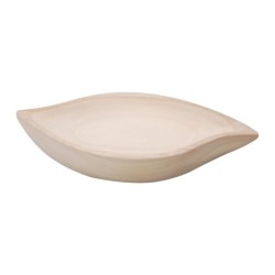 ORIGEN Home Decor Cuenco forma de hoja Bandejas | Cuenco Bol Beige - 7x36x18cm