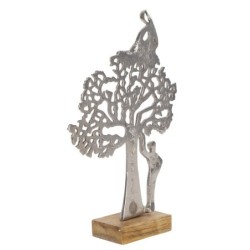 ORIGEN Home Decor - Adorno Sobremesa Árbol  Figuras | Varios Plateado - 38x6x29 cm