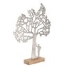 ORIGEN Home Decor - Adorno Sobremesa Árbol  Figuras | Varios Plateado - 44x6x33 cm