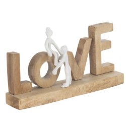 ORIGEN Home Decor - Adorno Sobremesa Love  Figuras | Varios Marrón - 14x6x30 cm