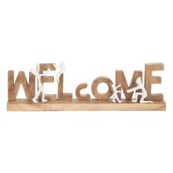 ORIGEN Home Decor - Adorno sobremesa welcome  Figuras | Varios Marrón - 15x6x50 cm