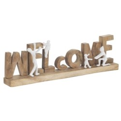 ORIGEN Home Decor - Adorno sobremesa welcome  Figuras | Varios Marrón - 15x6x50 cm