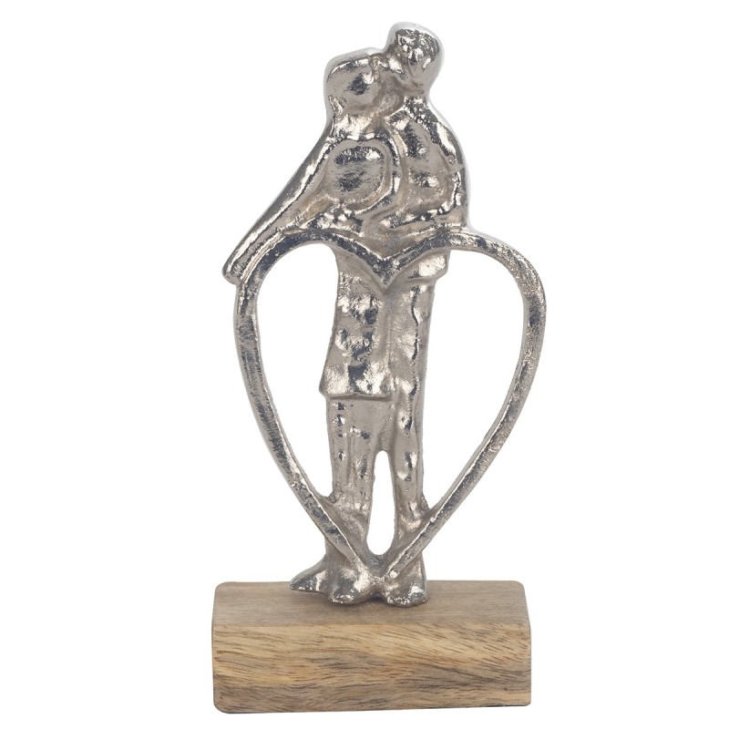 ORIGEN Home Decor - Figura pareja corazon  Figuras | Varios Plateado - 22x5x10 cm