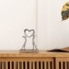 ORIGEN Home Decor - Figura pareja corazon  Figuras | Varios Plateado - 17x6x10 cm