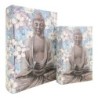 ORIGEN Home Decor - Caja libro Buda Pack 2 Unidades Decoracion | Cajas Libro Azul - 27x7x18 cm