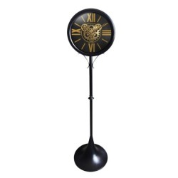 ORIGEN Home Decor - Reloj decorativo  Adorno Pared | Relojes Negro - 139x35x35 cm