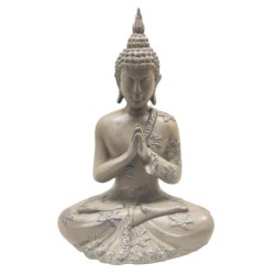 ORIGEN Home Decor - Figura Buda  Figuras | Budas Gris - 22x9x15 cm