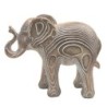 ORIGEN Home Decor - Figura Elefante  Figuras | Animales Marrón - 10x5x12 cm