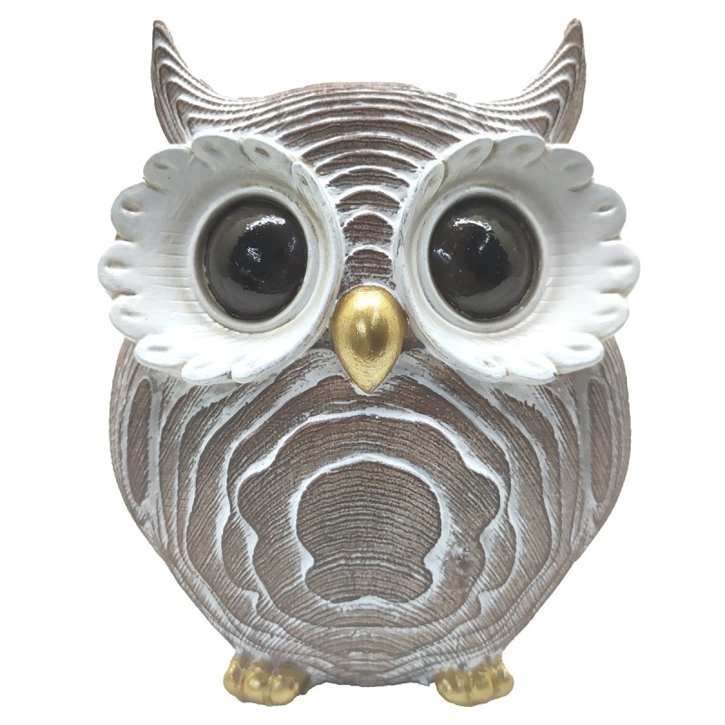 ORIGEN Home Decor - Figura Búho  Figuras | Buhos Gris - 12x6x10 cm