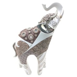 ORIGEN Home Decor - Figura Elefante  Figuras | Africanas Y Elefantes Gris - 25x7x15 cm