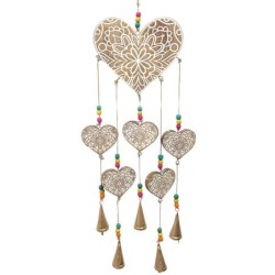 ORIGEN Home Decor - Movil corazones  Decoracion | Colgantes Dorado - 80x3x20 cm