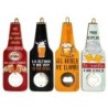 ORIGEN Home Decor - Destapador botellas cerveza Pack 4 Unidades Cocina | Abrebotellas Multicolor - 0x7x20 cm