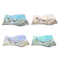 ORIGEN Home Decor - Plato Mariposa Cuadrado Pack 4 Unidades Decoracion | Bandejas Multicolor - 4x25x25 cm