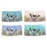 ORIGEN Home Decor - Plato Mariposa Cuadrado Pack 4 Unidades Decoracion | Bandejas Multicolor - 4x17x31 cm