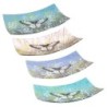 ORIGEN Home Decor - Plato Mariposa Cuadrado Pack 4 Unidades Decoracion | Bandejas Multicolor - 4x17x31 cm