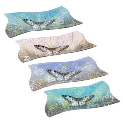 ORIGEN Home Decor - Plato mariposa Pack 4 Unidades Decoracion | Bandejas Multicolor - 4x22x41 cm