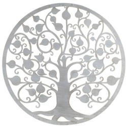 Signes Grimalt By Sigris - Decoración de Pared | Arbol de la Vida Pared - 82cmx1 cmx82 cm, Metal - Color Gris