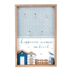 ORIGEN Home Decor - Llavero beach  Adorno Pared | Cuelgallaves Marrón - 30x3x20 cm