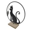 ORIGEN Home Decor - Adorno sobremesa gato  Figuras | Animales Negro - 28x8x25 cm