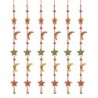 ORIGEN Home Decor - Colgante Estrella-Luna Pack 6 Unidades Decoracion | Colgantes Multicolor - 90x6x3 cm