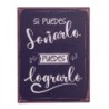 ORIGEN Home Decor - Adorno Pared Frases Vida  Adorno Pared | Placas Metal Negro - 33x0x25 cm