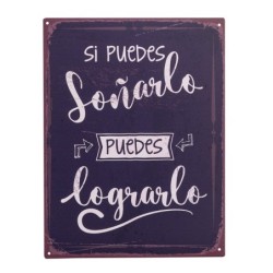 ORIGEN Home Decor - Adorno Pared Frases Vida  Adorno Pared | Placas Metal Negro - 33x0x25 cm