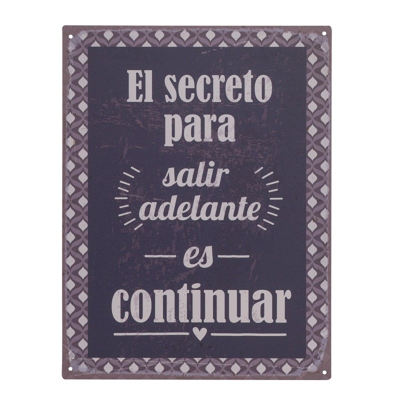 ORIGEN Home Decor - Adorno Pared Frases Vida  Adorno Pared | Placas Metal Negro - 33x0x25 cm