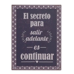 ORIGEN Home Decor - Adorno Pared Frases Vida  Adorno Pared | Placas Metal Negro - 33x0x25 cm