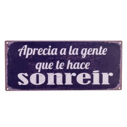 ORIGEN Home Decor - Adorno Pared Frases Vida  Adorno Pared | Placas Metal Negro - 13x0x31 cm