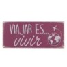 ORIGEN Home Decor - Adorno Pared Frases Vida  Adorno Pared | Placas Metal Rojo - 13x0x31 cm