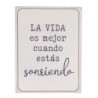 ORIGEN Home Decor - Adorno Pared Frases Vida  Adorno Pared | Placas Metal Blanco - 33x0x25 cm