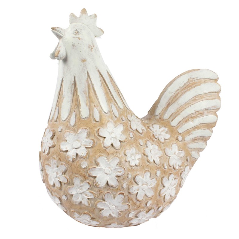 ORIGEN Home Decor - Figura Gallina  Figuras | Animales Marrón - 20x11x18 cm