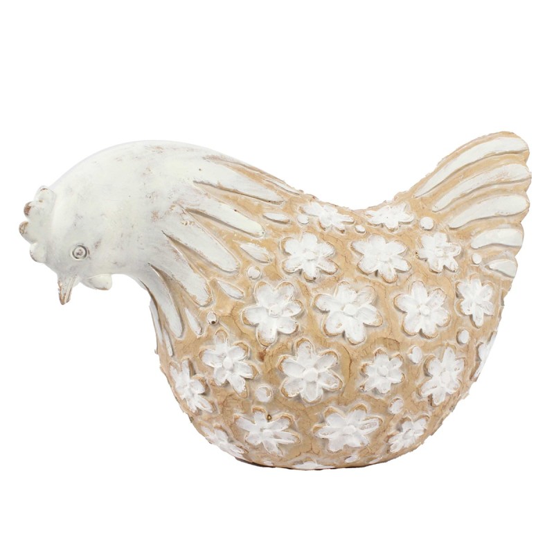 ORIGEN Home Decor - Figura Gallina  Figuras | Animales Marrón - 12x10x19 cm