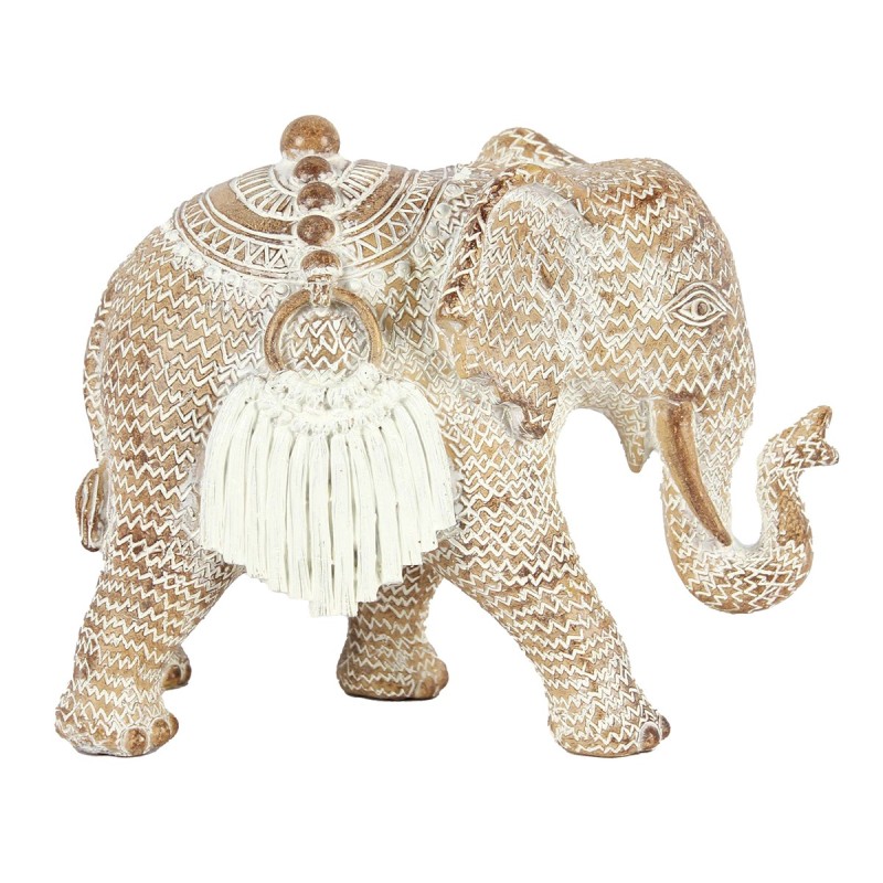 ORIGEN Home Decor - Figura Elefante  Figuras | Africanas Y Elefantes Blanco - 16x10x20 cm