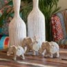 ORIGEN Home Decor - Figura Elefante  Figuras | Africanas Y Elefantes Blanco - 16x10x20 cm