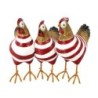 ORIGEN Home Decor - Figura Gallina Pack 3 Unidades Figuras | Animales Rojo - 16x11x22 cm