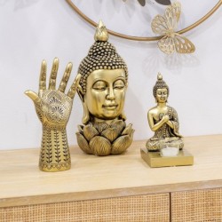 ORIGEN Home Decor - Figura Buda  Figuras | Budas Dorado - 17x8x10 cm