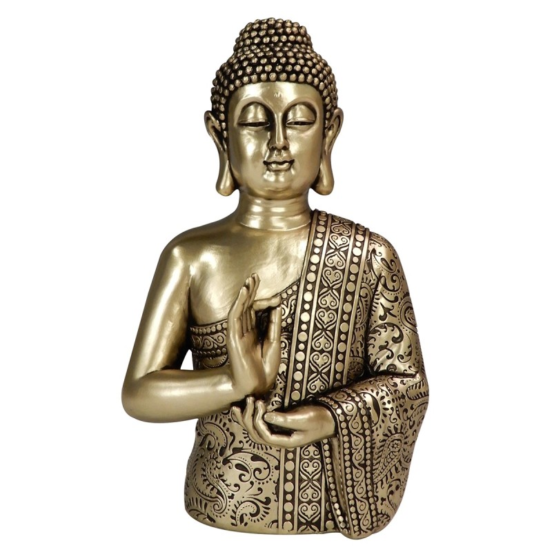 ORIGEN Home Decor - Figura Buda  Figuras | Budas Dorado - 23x10x14 cm