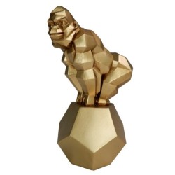 ORIGEN Home Decor - Figura Orangutan  Figuras | Varios Dorado - 22x10x13 cm