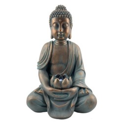 ORIGEN Home Decor - Figura Buda  Figuras | Budas Gris - 30x14x19 cm