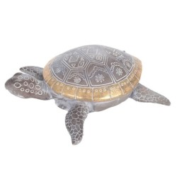 ORIGEN Home Decor - Figura Tortuga  Figuras | Animales Marrón - 6x19x21 cm